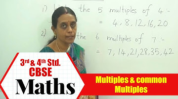 3rd & 4th STD Maths | Multiples & common Multiples | CBSE Syllabus Mathematics