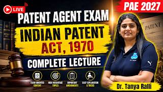 Indian Patent Act 1970   PAE 2027 Complete Lecture