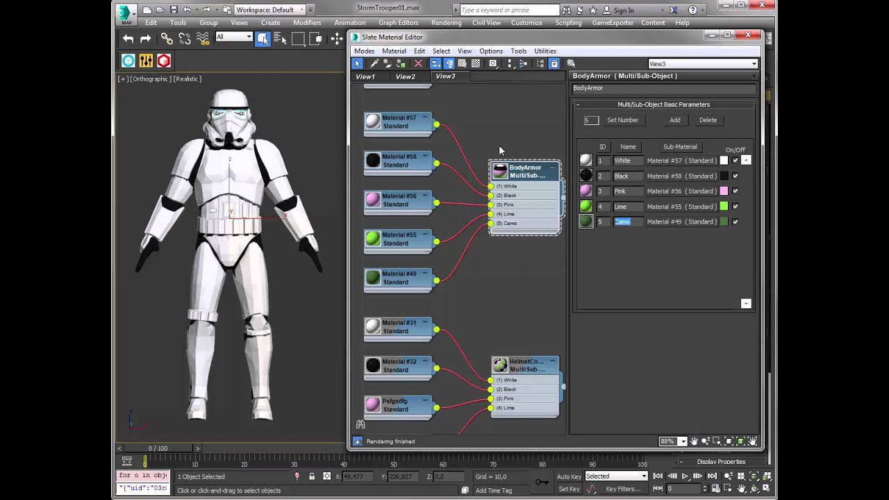 Build a configurator with multiple materials