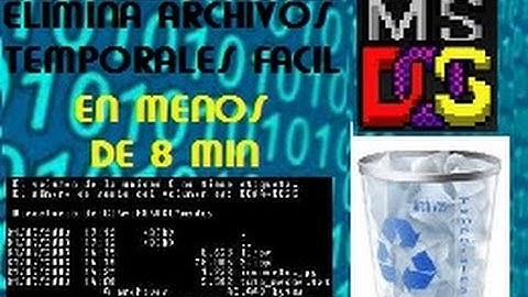Como eliminar los archivos temporales usando MS DOS y en menos de 8 min