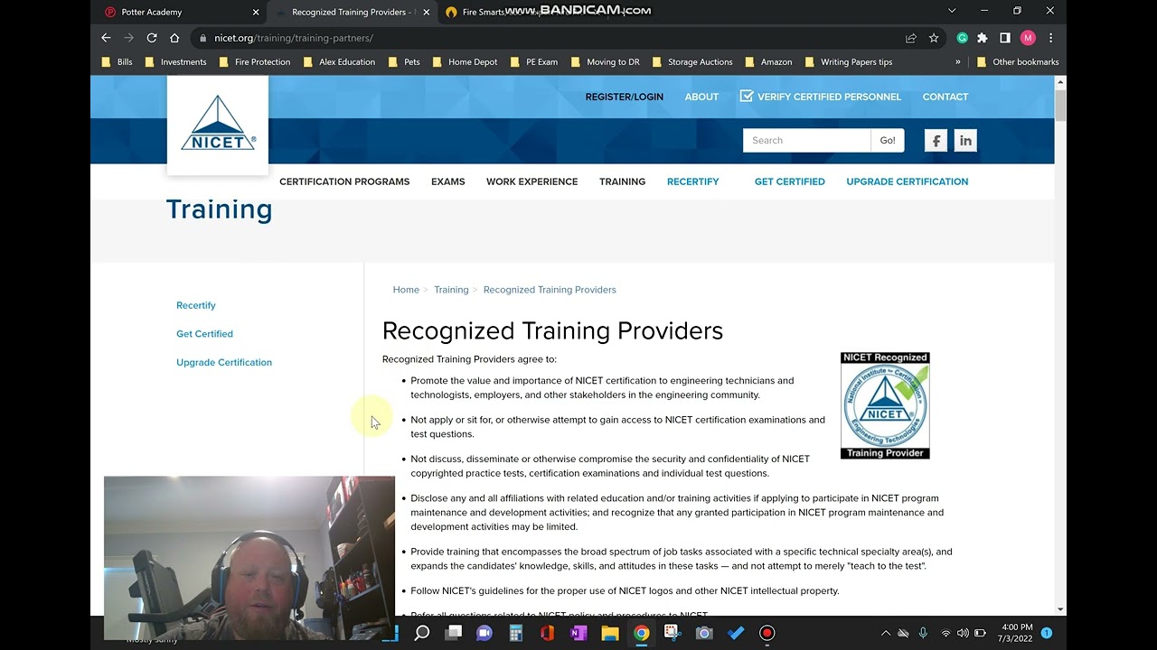 NICET Training - YouTube