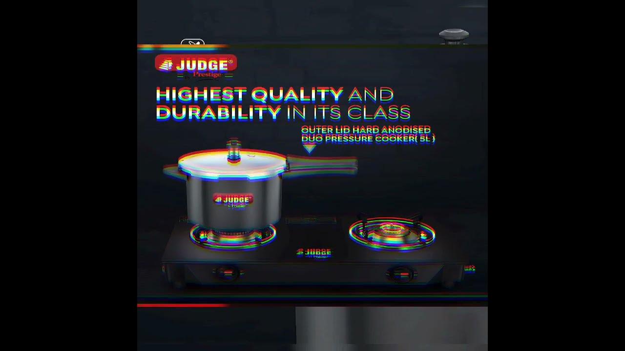 Judge by Prestige 5 L Induction Bottom Hard Anodized Pressure Cooker 