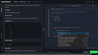 [24] HackerRank: Tree - Inorder Traversal | Step-by-Step Solution
