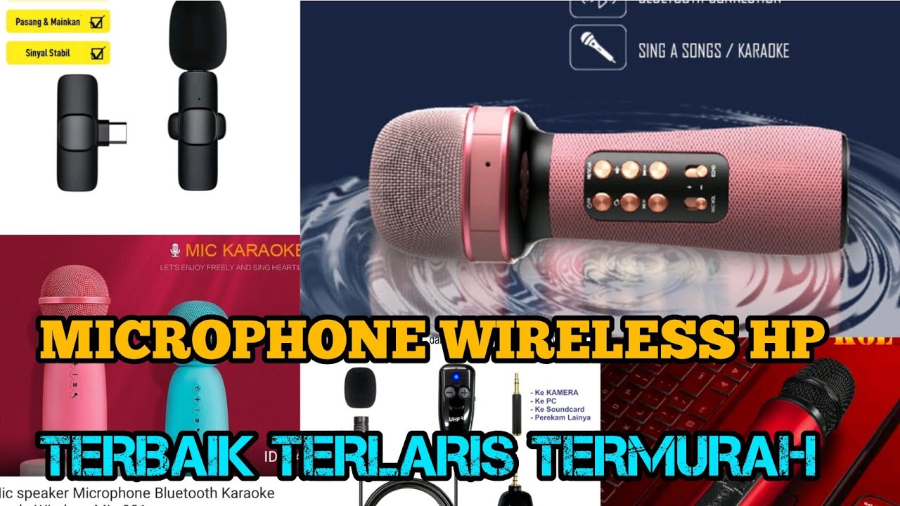 MIC WIRELESS HP MIC KABEL SMARTPHONE MIC VLOG PODCAST MIC KARAOKE