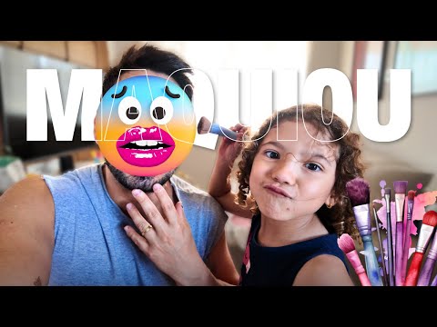 A BIZARRA MAQUIAGEM QUE A MINHA FILHA FEZ EM MIM l Vlog dos Roudi