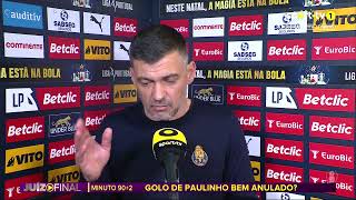 "O VAR decidiu mal" Sergio Conceição após derrota frente ao Sporting