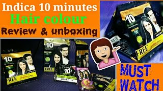 Indica easy hair colour | INDICA 10 minutes HAIR COLOUR review & unboxing (MUST WATCH)