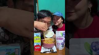 Korean food eating challenge, noodles and fresh drinks #challange #korean #food #noodles
