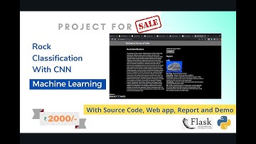 Project For Sale: Rock Identification using CNN with End-to-End deployment #machinelearning #project