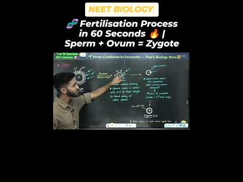 "Fertilisation Process Explained 🔥 | Reproduction Concept NEET" #biology #sachinsirphysics