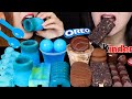 ASMR FROZEN BLUE RASPBERRY SHOT GLASSES, OREO ICE CREAM BAR, PLANET GUMMY, NERDS ROPE, DARK KINDER먹방