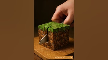 Grass Block #AI #asmr #minecraft #knifeskills #block