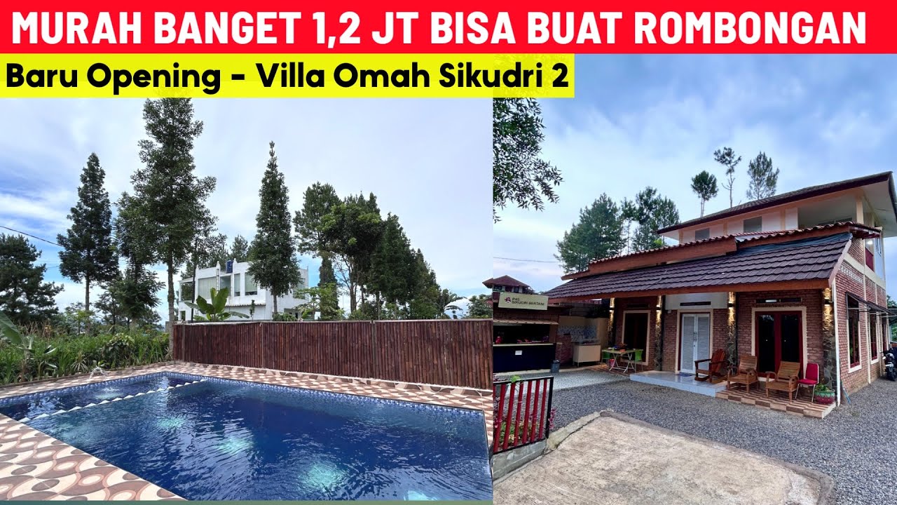 MURAH BANGET ‼️ VILLA BARU CUMA 1,2 JT COCOK BUAT ROMBONGAN | Villa Omah Sikudri 2 di Puncak Bogor