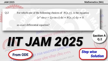 IIT JAM 2025 Math Question 2nd Solution | IIT JAM 2025 Mathematics Question Paper Solution | ODE