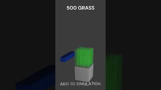 1 To 5000 Satisfying 3D Grass Simulation For Eyes (ASMR)  #3dcg