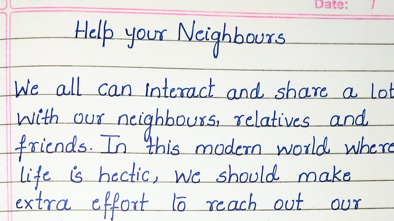 helping neighbours essay