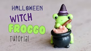 Halloween Witch Frog │ Polymer Clay Tutorial