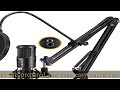 Lamoe USB Podcast Studio Condenser Mic, Recording Condenser Microphone kit with Boom Arm Sound Card