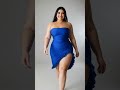 Plus Size Royal Blue Strapless Ruffle Hem Mini Dress | Bold Curvy Night Out Look 💙🔥
