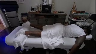 Herbal oils, hot stones, myofascial release cupping,Tok Sen (hammer massage)
