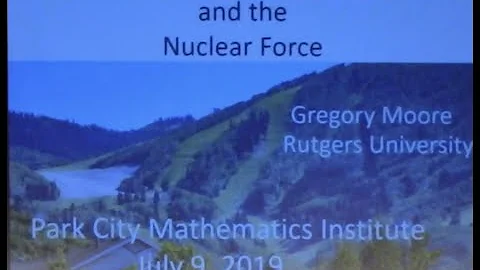 Gregory Moore 1.1,  The Shapes and Spaces of  the ...