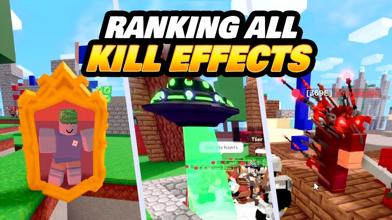 ВСЕ эффекты убийств, от худшего к лучшему (Roblox BedWars)
