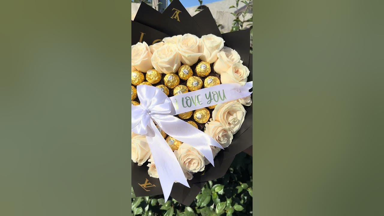 Cute heart chocolate bouquet! #florist #flowers #bigbouquet