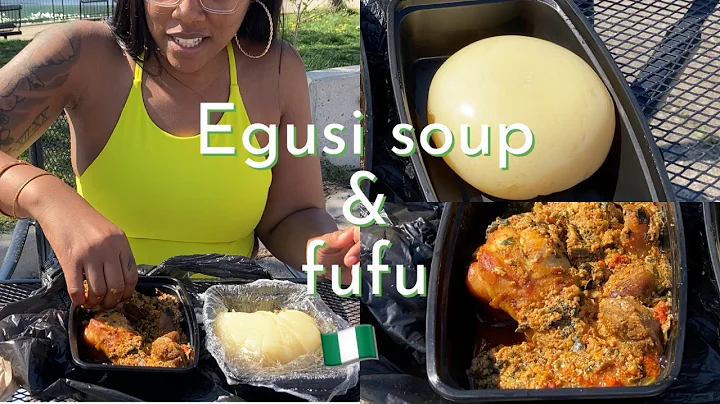 Trying Egusi soup and fufu (Nigerian food) for the first time! || Jada Mahogane
