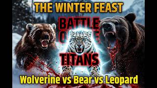 Epic Snow Battles: Wolverine vs Wolves &amp; Bear vs Snow Leopard! ❄️🔥 #shorts| Rescue Echo