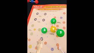 Molecule structure explained. Sensory science and DIY. Kids  activities and homeschooling.