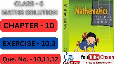 Ncert Maths Class 6 Chapter 10 Mensuration|| Mensuration Class 6 ||Exercise 10.3 Que -10,11,12 Area