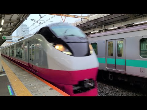 【常磐線】72M 特急ときわ72号 E657系K12編成スカーレットブロッサム塗装 我孫子駅 通過シーン