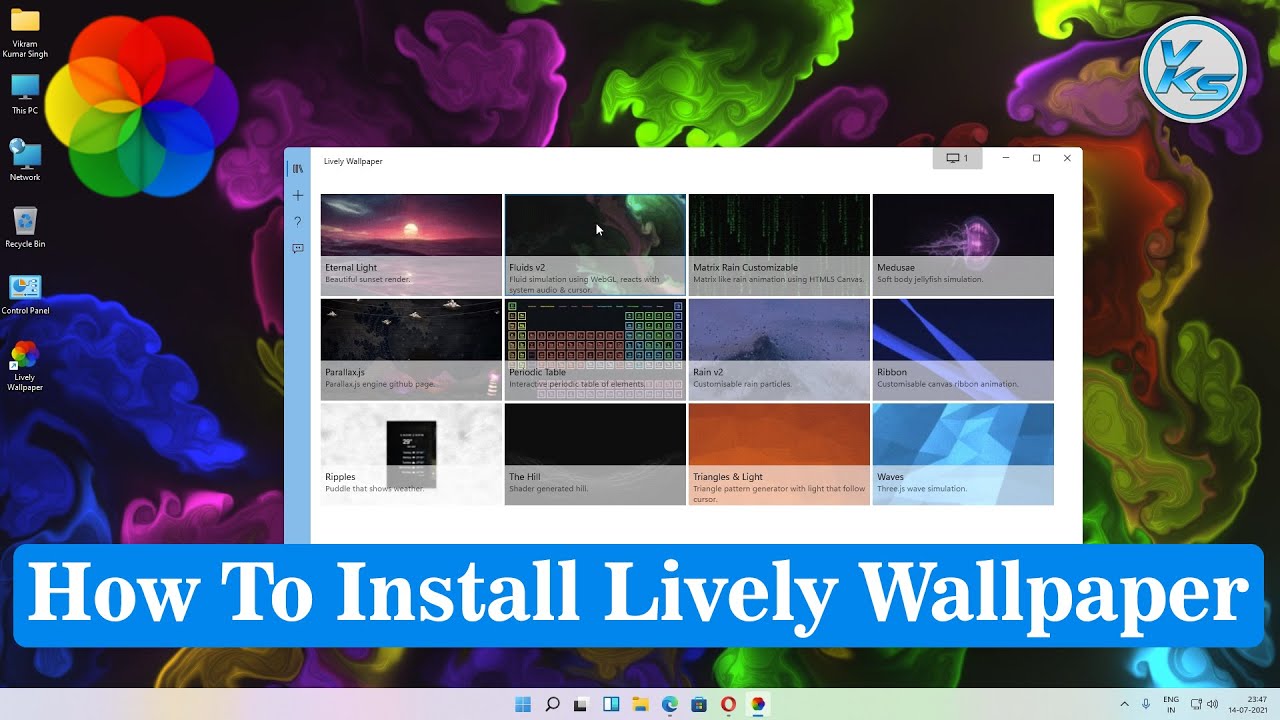 how to set live wallpaper in windows 7,8,8.1,10 64 or 32 bit for free 