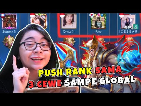 TOP GLOBAL HYLOS CEWEK?? 3 CEWE TEAM MYTHIC AUTO WIN! - Mobile Legends: Bang Bang