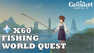 Genshin Impact I World Quests & Puzzles : Fishing Quest 3 Day