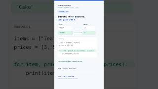Two Lists, One Loop! Python zip() Explained
