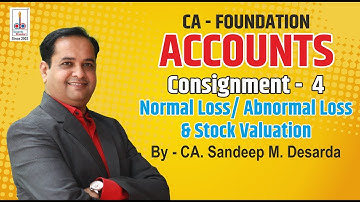 CA FOUNDATION II ACCOUNTS II CONSIGNMENT II  CA Sandeep Desarda II DBPA