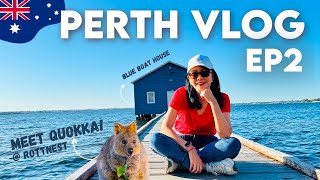 🇦🇺Perth Vlog EP2: [Eng sub.] พาเที่ยว Blue Boat House & ไปหา Quokka ที่ Rottnest Island 🏝️🦘