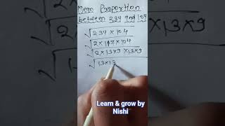 mean proportion #learn&amp; grow by Nishi