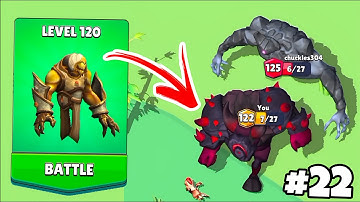 Dino io 3D : Merge Dinosaur game in MAX LEVEL ⭐ Merge Simulator Battles ( PART - 22) LFGM