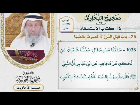 [1035] حديث: نصرت بالصبا وأهلكت عاد بالدبور [[كتاب الاستسقاء] - باب قول النبي: نصرت بالصبا]