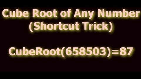 Shortcut Math Tricks - Cube Root of Any Number