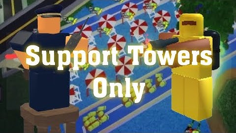 How far can you go with only support towers in Tower Battles?