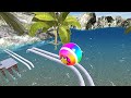 Rolling balls sky 3d water  complete tour gameplay android ios  nafxitrix gaming