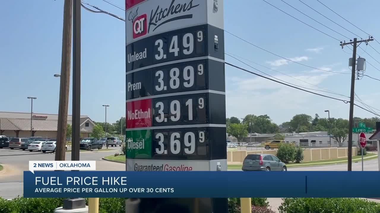 Tulsa metro gas prices up 30 cents from last month - YouTube