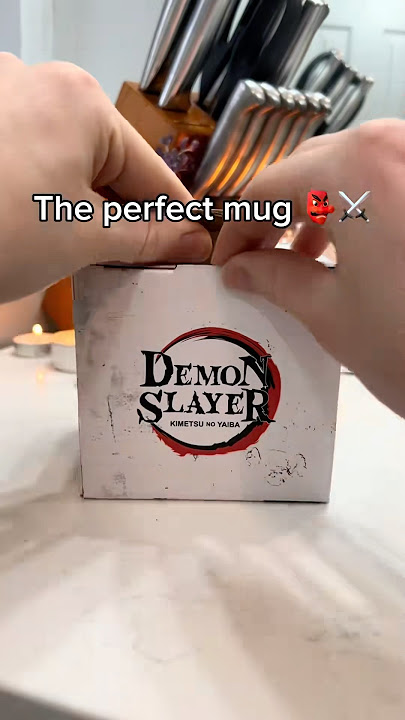How COOL is this Demon slayer mug 😫🔥 #kimetsunoyaiba #demonslayer #tanjiro #anime
