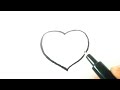 Drawing a cute heart  dil drawing easy step by step jaga arts