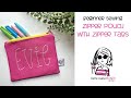 How to make a zipper pouch with tabs - Beginner Sewing