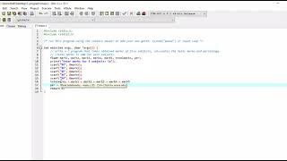 C program to take marks of five subjects as input, calculate the total marks and percentage