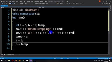 C++ Program to Swap Two Numbers Using Temporary Variable